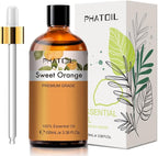 Sweet Orange Essential Oil, 3.38Fl.Oz PHATOIL Pure Essential Oil Singles by PHATOIL