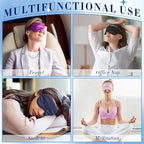 Cutecrop 12 Pcs Silk Sleep Masks Soft Satin Eye Masks - Image 3