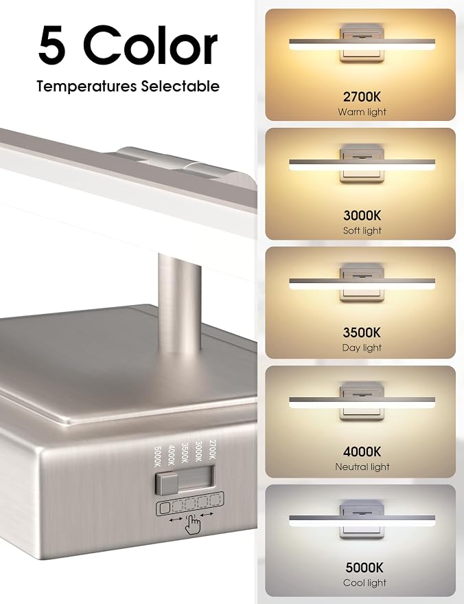 VOLISUN Modern Bathroom Vanity Light 24 inch, 24W Dimmable 5CCT Led Bathroom - Image 3