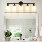 DLLT 5-Light Bathroom Light Fixtures: Black Modern Vanity Lights - Image 5