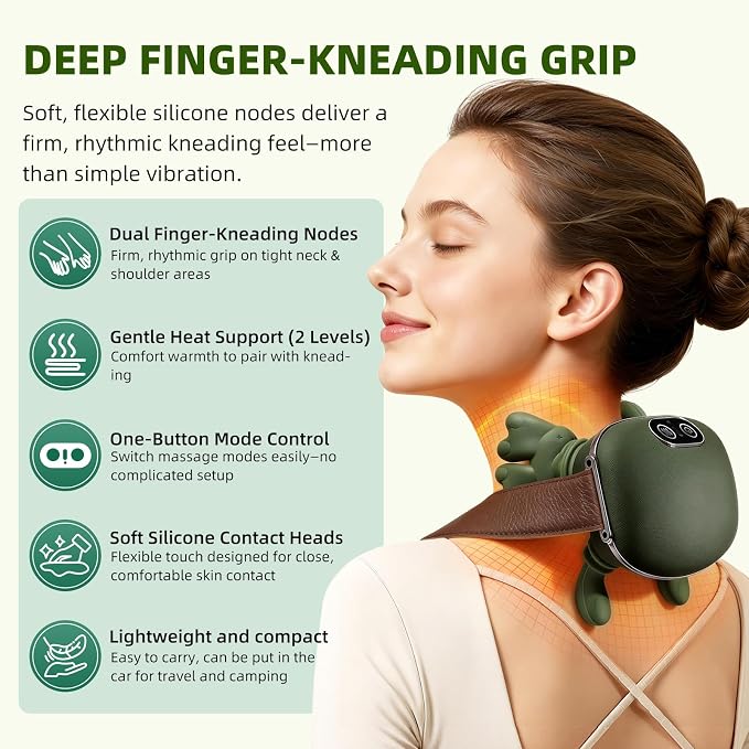 Neck Massager with Finger Kneading, Deep Tissue Neck & Shoulder Massager - Image 4