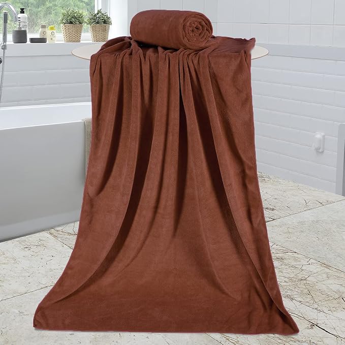 JML Large Bath Towels Set of 2, Fast Drying Microfiber Bathroom Towel - Image 3