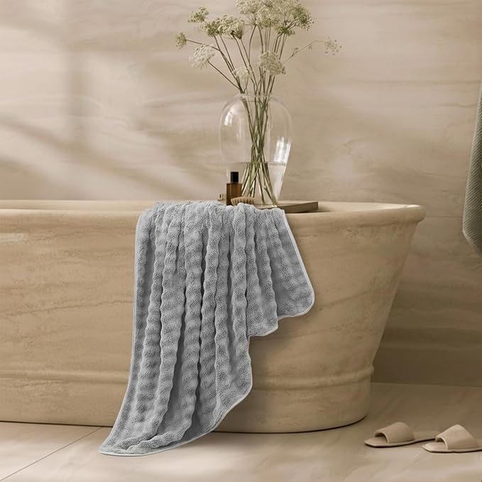 KBY Bath Towels Set 6 Piece 40x80 Inches，2 Extra Large Bath Sheets 2 Hand - Image 3