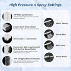 Hibbent 5-spray Filtered Rainfall Shower Head Combo, High Pressure 13'' - Image 6