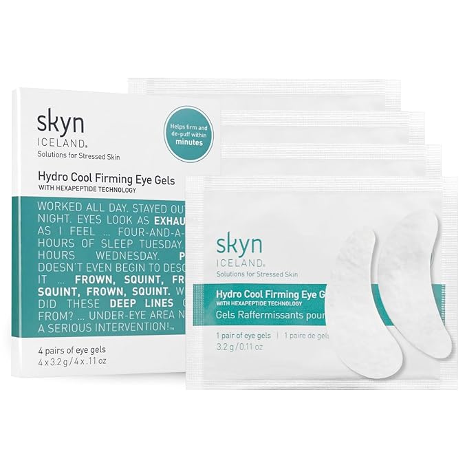 skyn ICELAND Hydro Cool Firming Under Eye Patches. Eye Gel Mask to Firm And by skynICELAND