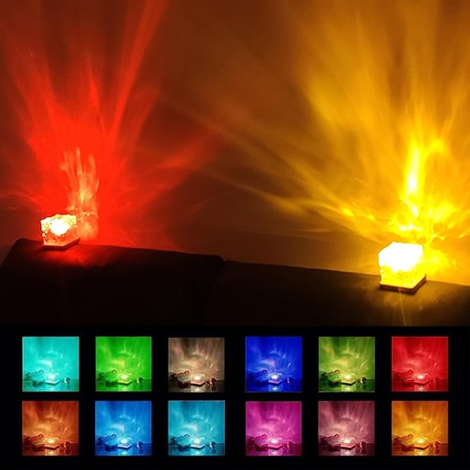 Ocean Wave Projector Light, 16 Color Rechargeable Ocean Lamp, - Image 4