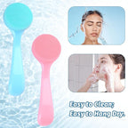 2Pack Silicone Face Brush Manual Face Scrub Brush Soft Facial Brushes - Image 6