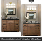 FonmYim Brushed Gold Bathroom Light Fixtures, 4-Light Modern Vanity Light Over - Image 5