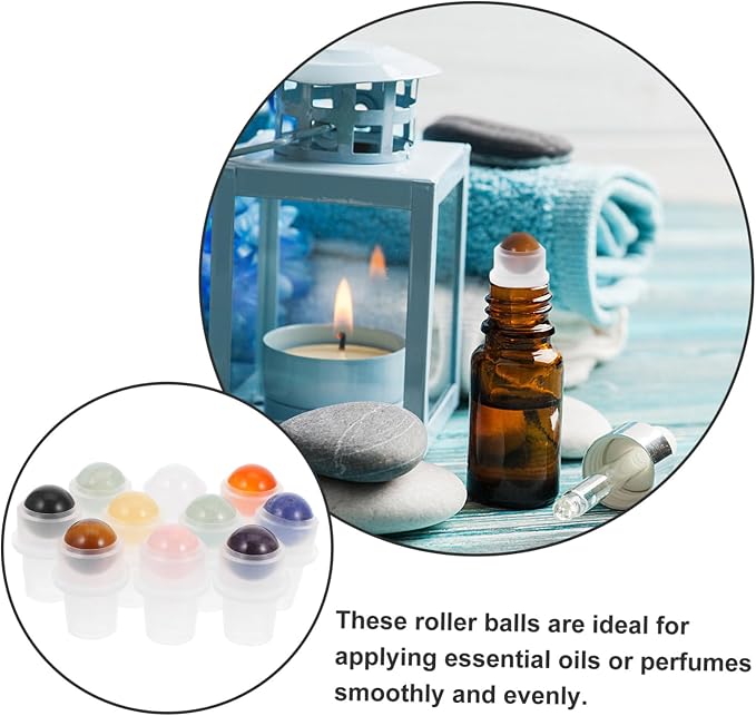 10pcs Roller Ball Inserts for Essential Oil Bottles Jade Stone Balls Perfume - Image 7