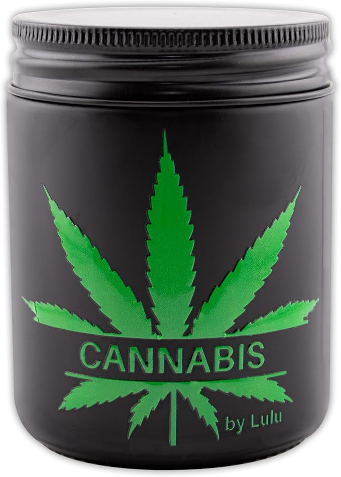 Lulu Candles | Cannabis | Luxury Scented Soy Jar Candle | Hand Poured in The by LULUCANDLES