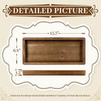 MAONAME Bathroom Vanity Tray, Rustic Long Narrow Tray, Rectangle Farmhouse Wood - Image 2