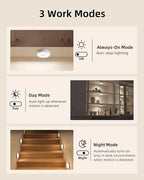 EZVALO 6-Pack Under Cabinet Lighting, Rechargeable Motion Sensor Puck Light - Image 6