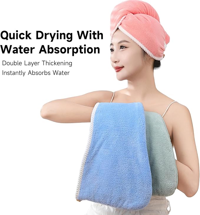 Microfiber Hair Towel, Hair Towel wrap - Image 3