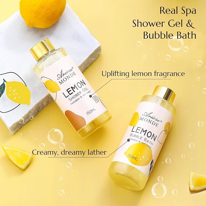 Lemon Scent Bath Spa Gift Box Set - Image 3