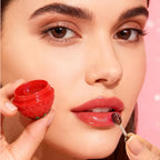 6 PCS Mini Bee Lip Balm Lip Mask Fruit Pot, Strawberry Lip Balm - Image 2