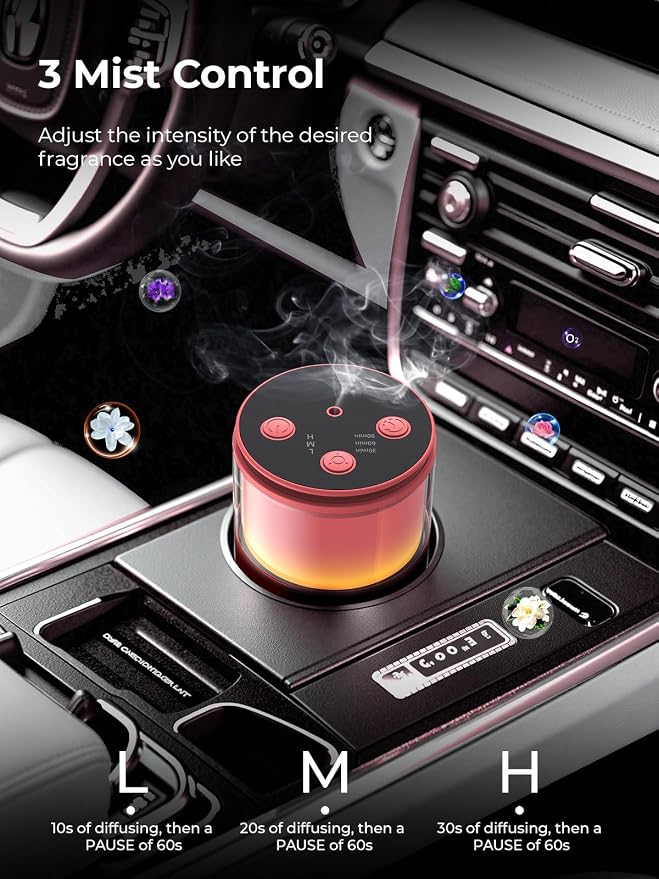 Waterless Diffuser for Essential Oil: Mini Battery Scent Diffuser for - Image 3