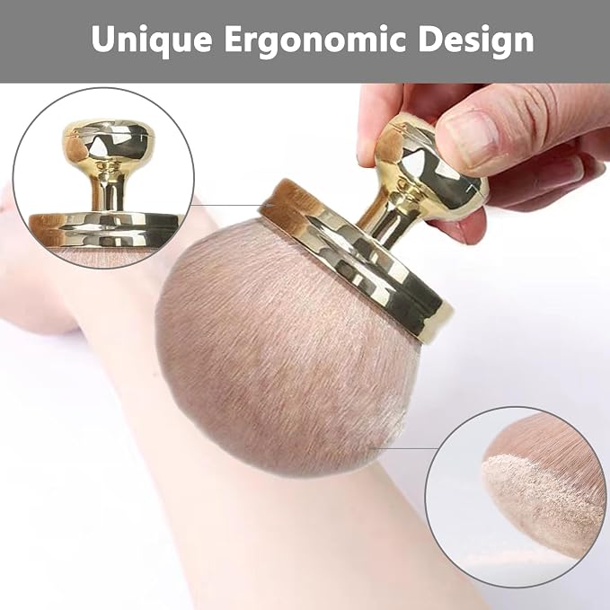 Body Makeup Brush Extra Large Oval Self Tanning Brush Multipurpose 74mm - Image 5