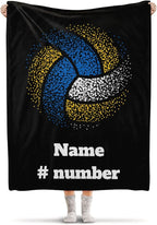 Custom Volleyball Blanket, Personalized Sport Throw by Padumuttara