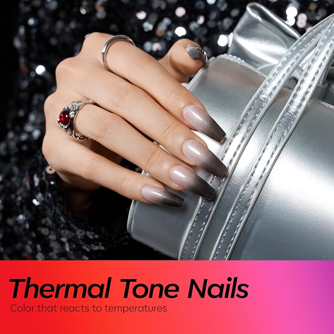 modelones Color Changing Gel Nail Polish Set, 6 Colors Temperature Changing - Image 4