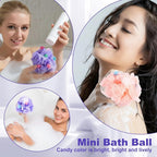 CHENGU 50 Pack Loofah Sponge Bath Sponge Shower Loofah Mesh Shower Ball Bath - Image 4