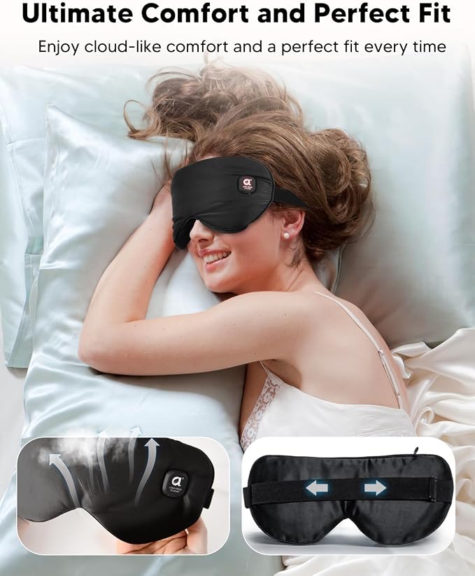arboleaf Heated Eye Mask for Dry Eyes, Cordless Rechargeable Warm Eye Compress - Image 2