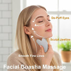 Stainless Steel Gua Sha Tool & Lymphatic Drainage Face Brush Set, TWPER Facial - Image 5
