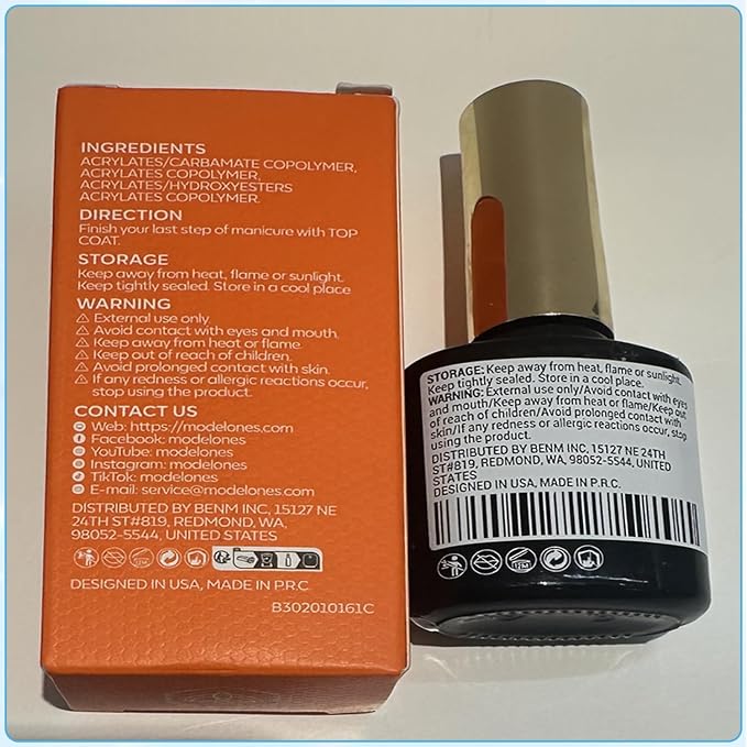 modelones Gel Top Coat, 15ml No Wipe Gel Nail Polish High Gloss Top Coat Shiny - Image 9