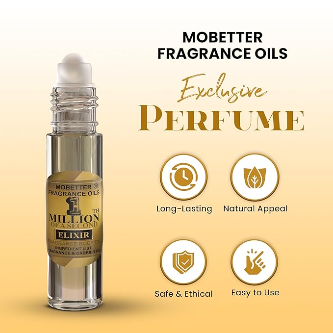 MOBETTER FRAGRANCE OILS 1 Millionth of a Second Elixir Men Cologne Body Oil - Image 2