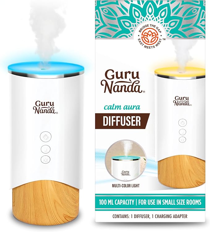GuruNanda Calm Aura Essential Oil Diffuser, Sleek Modern Aromatherapy Diffuser by Gurunanda