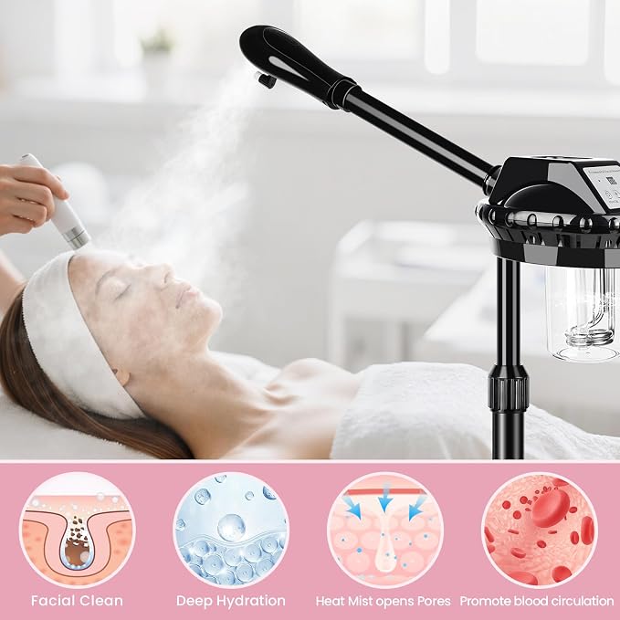 Professional Facial Steamer, Facial Steamer on Wheels - Image 3