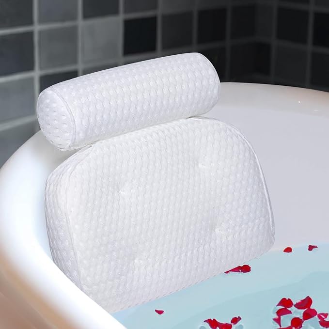 Bath Pillow for Tub Support Neck and Back, Bathtub Pillow Bath Accessories for by YIGOMASTER