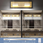 SineRise LED Modern Bathroom Vanity Light Fixtures, Matte Gold Modern Acrylic - Image 5