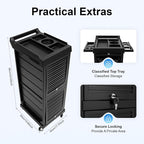 Beauty Rolling Trolley Cart Equipment Mobile Salon Spa Service Cart - Image 3