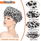 2 Pcs Large Shower Cap for Braids, Extra Long Shower Cap for Women Long Hair & - Image 3