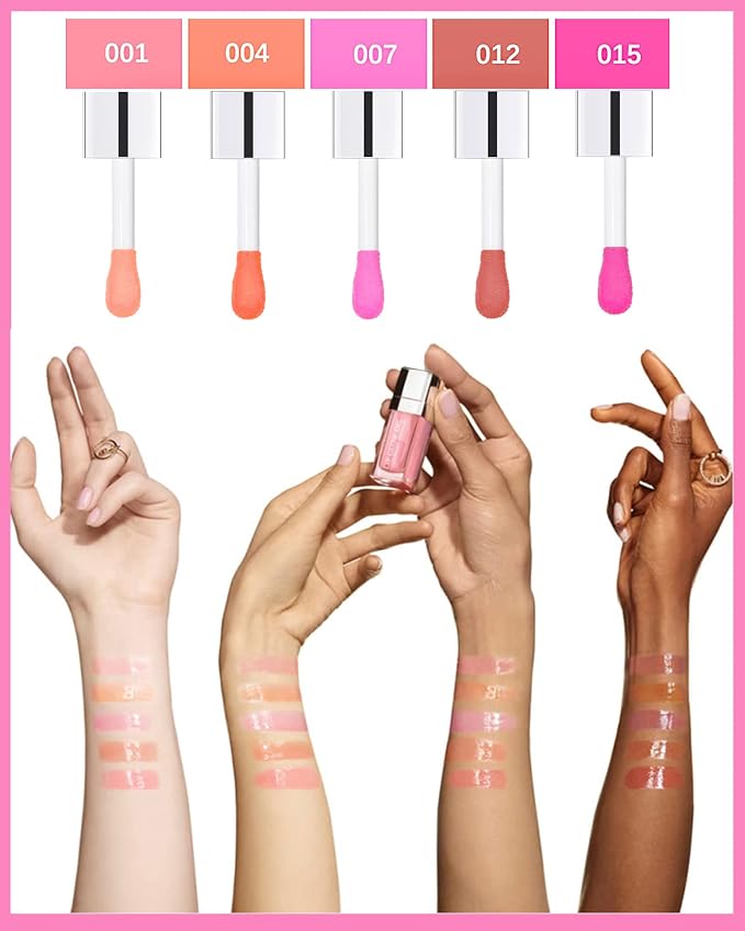 Plumping Lip Glow Oil, Hydrating Tinted Lip Oil Gloss, Transparent Toot Lip Oil - Image 4