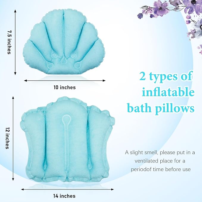 Jetec 2 Pcs Inflatable Bath Pillow - Image 2