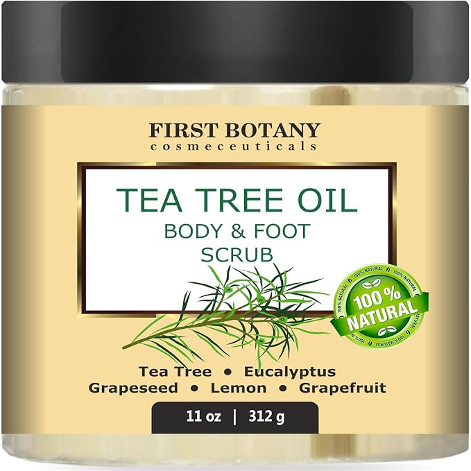 First Botany 100% Natural Tea Tree Oil Body & Foot Scrub by FirstBotanyCosmeceuticals
