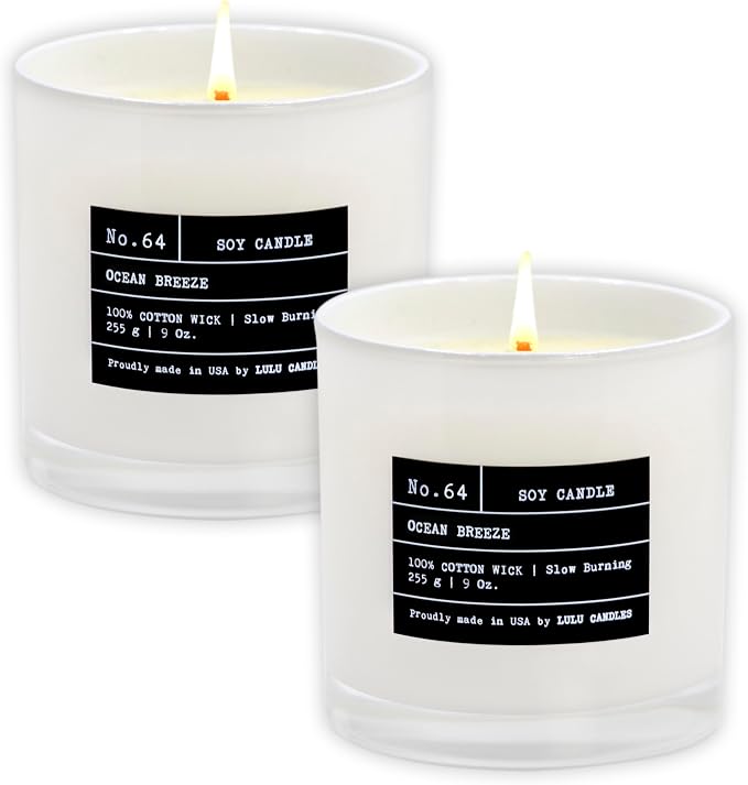 Lulu Candles | Ocean Breeze | Luxury Scented Soy Jar Candle | Hand Poured in - Image 2
