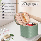 OCHEAL Large Makeup Bag, Double Layer Makeup Bag, Vertical Storage Cosmetic Case - Image 4