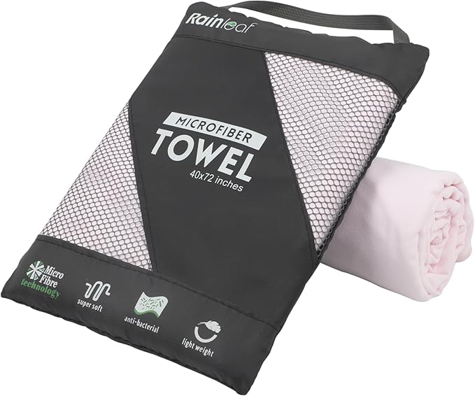 Rainleaf Microfiber Towel Perfect Travel & Gym & Camping Towel. Quick Dry by Rainleaf