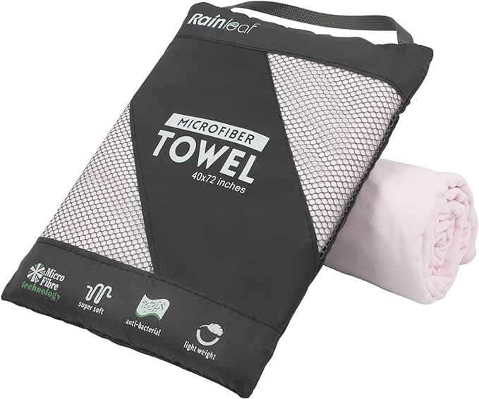 Rainleaf Microfiber Towel Perfect Travel & Gym & Camping Towel. Quick Dry by Rainleaf