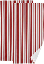 Abstract Red and White Striped Hand Towels by Unknown