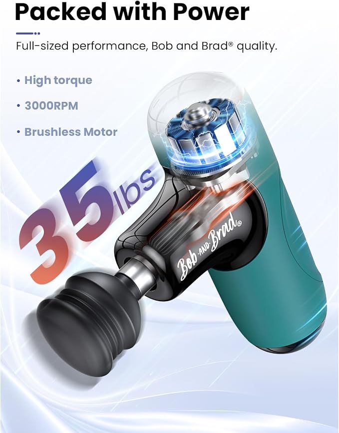 BOB AND BRAD Q2 Mini Massage Gun, Pocket-Sized Deep Tissue Massager Gun - Image 3