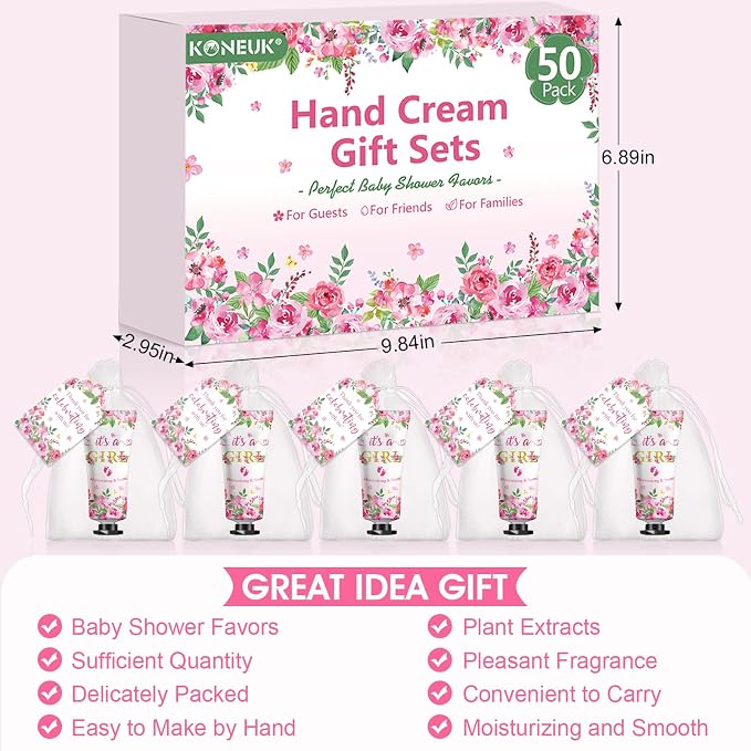 KONEUK 50 Pack Bulk Hand Cream Sets, Bridal Shower Favors, Appreciation Gifts - Image 4