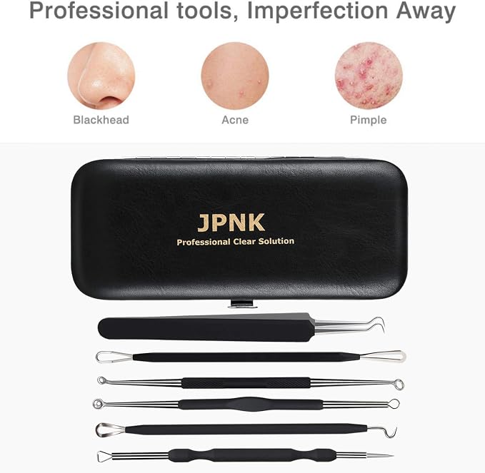 JPNK Blackhead Remover Tool Comedones Extractor Acne Removal Kit - Image 3