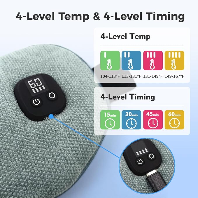 Heated Eye Mask for Dry Eyes, Cordless Warm Eye Compress - Image 3
