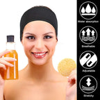 Whaline 3Pcs Spa Facial Headband Make Up Wrap Head Terry Cloth Headband - Image 5