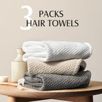 YFONG 3 Pack Large Microfiber Hair Towel Wrap, Thick Hair, Super Absorbent Hair - Image 6