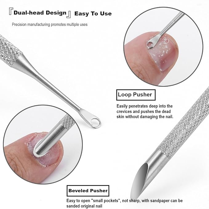 Pre-treatment Cuticle Pusher, Russian Prep Nail Pushers, Dual Ended Cuticle - Image 3