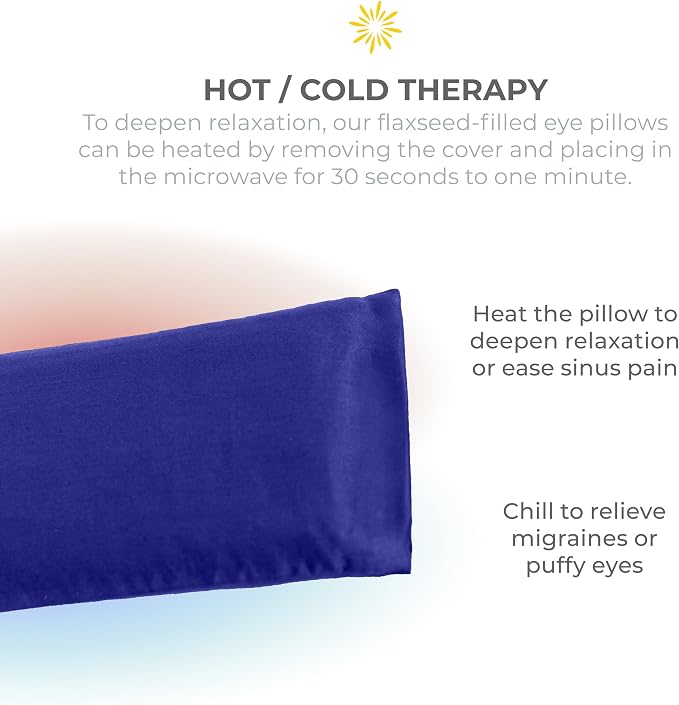 Sunshine Yoga 4-Pack Scented Sateen Eye Pillows, Low-Luster, 9’’ x 4’’ Flaxseed - Image 4